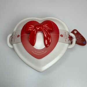Heart-Shaped Brie Cheese Baker with Red Bow